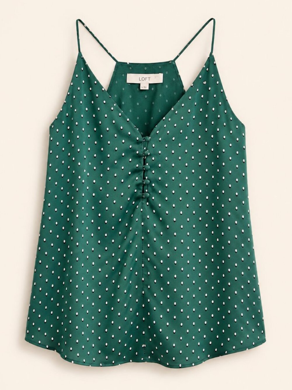 LOFT Green Pink Floral Rose Halter Blouse Sleeveless Top XS